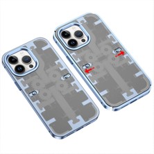  iPhone 14 Pro Kılıf Mekanik Bumper Kapak - Mavi Nemere