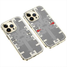  iPhone 13 Pro Kılıf Mekanik Bumper Kapak - Gold Nemere