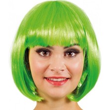 Yeşil Parti Peruğu Kısa Küt Saç