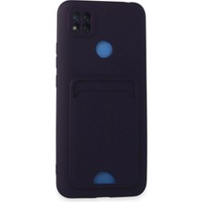  Xiaomi Redmi 9c Kılıf Kelvin Kartvizitli Silikon - Derin Mor Nemere