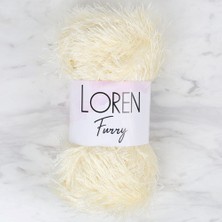 Nemere Loren Furry Krem El Örgü Ipi - RF065 - 34062