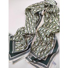 Miorel Scarfs Sarmaşık Çiçek Desen Vual Ipek Şal Fular Silk Scarfs Shawl Hijab
