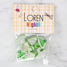 Nemere Loren Crafts Yeşil 8'li Düğme - 3013