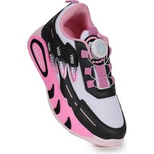 Kiko Kids Gary Hafif Taban Bağcık Mekanizmalı Kız Çocuk Spor Ayakkabı Beyaz - Pembe
