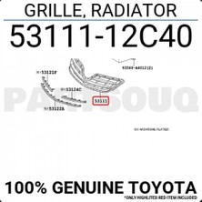 TŞT Toyota Corolla Ön Panjur Dış Sedan 2010- (Oem No:  5311112C40)