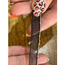 Gönülden Tasarım Gümüş Boncuklu Siyah Şerit Dikiş Aksesuarı Boy 1 Metre En 1 cm