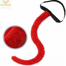 MegaSepet Mey Ithalat® Kırmızı Peluş Kuyruk Şekil Verilebilir 70 cm