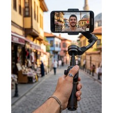 MegaSepet Mey Ithalat® Telefon Gimbal Stabilizer Video Sabitleyici Vlog Çekim Aparatı