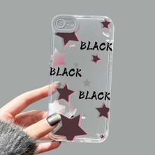 Ucuc iPhone 7/8/se 2020 2022 Kamera Korumalı Anti-Darbe Estetik Baskı Desenli Şeffaf Silikon Kılıf