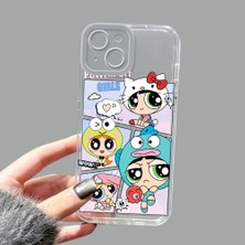 Ucuc iPhone 13 Kamera Korumalı Anti-Darbe Estetik Baskı Desenli Şeffaf Silikon Kılıf