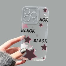 Ucuc iPhone 15 Pro Kamera Korumalı Anti-Darbe Estetik Baskı Desenli Şeffaf Silikon Kılıf