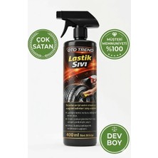 Oto Trend Lastik Sıvı 400 ml – Lastik Parlatıcı ve Koruyucu Sprey, Uzun Süreli Siyah Parlaklık