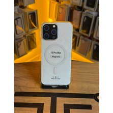 Avcı Teknoloji Market Iphone 15 Pro Max Uyumlu Şeffaf Sert Kılıf Magsafe Destekli Tam Koruma Kılıf