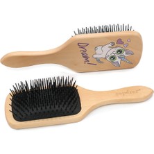 Decostyle Ahşap, Topuzsuz ve Baskılı Özel Açma Fırçası / JT8586/07