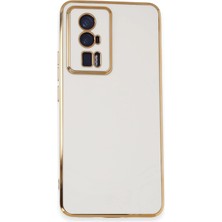  Xiaomi Poco F5 Pro Kılıf Volet Silikon - Beyaz Nemere