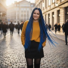 Decostyle Afrika Örgüsü ve Rasta Için Sen / Koyu Mavi