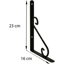 Decostyle Ferforje Raf Altı No:3 Siyah