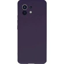  Xiaomi Mi 11 Kılıf Nano Içi Kadife Silikon - Mor Nemere