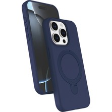  Apple iPhone 14 Pro Max Regal Magsafe Standlı Kapak - Lacivert Nemere