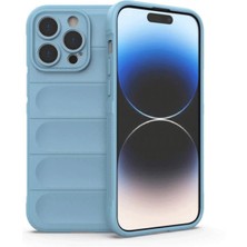  iPhone 15 Pro Max Kılıf Optimum Silikon - Sky Blue Nemere