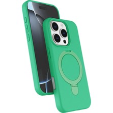  Apple iPhone 16 Pro Max Regal Magsafe Standlı Kapak - Yeşil Nemere