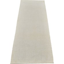 Zehra Abla Halı Yeni El Dokuma Benzersiz Ak Pamuklu Beyaz Yörük Mini Yolluk Kilim 7084