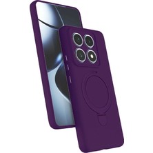 Xiaomi Mi 14T Pro Regal Magsafe Standlı Kapak - Derin Mor Nemere