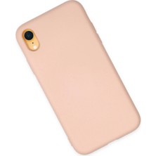 iPhone Xr Kılıf Nano Içi Kadife Silikon - Pudra Nemere