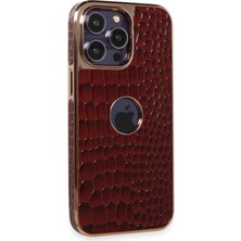  iPhone 13 Pro Max Kılıf Snake Kapak - Bordo Nemere