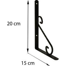 Decostyle Ferforje Raf Altı No:2 Siyah