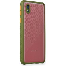  Samsung Galaxy A01 Core Kılıf Miami Şeffaf Silikon - Yeşil Nemere