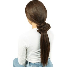 Decostyle Lı Lastikli Topuz Toka / Kahve Karamel