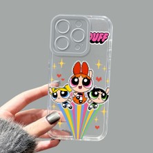 Ucuc iPhone 15 Pro Kamera Korumalı Anti-Darbe Estetik Baskı Desenli Şeffaf Silikon Kılıf