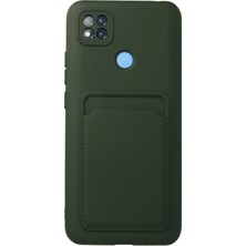  Xiaomi Redmi 9c Kılıf Kelvin Kartvizitli Silikon - Koyu Yeşil Nemere