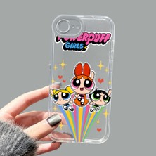 Ucuc iPhone 16E Kamera Korumalı Anti-Darbe Estetik Baskı Desenli Şeffaf Silikon Kılıf