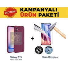 Mobify Samsung Galaxy A15 Pastel Renkli Magsafe Kılıf ve Ekran Koruyuculu Ekonomik Paket
