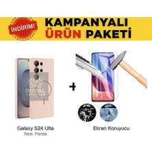 Mobify Samsung Galaxy S24 Ulta Pastel Renkli Magsafe Kılıf ve Ekran Koruyuculu Ekonomik Paket