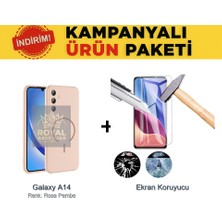 Mobify Samsung Galaxy A14 Pastel Renkli Magsafe Kılıf ve Ekran Koruyuculu Ekonomik Paket
