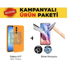 Royal Case Samsung Galaxy A17 Renkli Magsafe Kılıf ve Temperli Ekran Koruyucu Içerikli Ekonomik Koruma Paketi