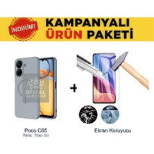 Techno Guru Poco C65 Magsafe Kılıf ve Ekran Koruyucu Içerikli Ekonomik Paket