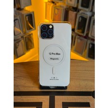 Avcı Teknoloji Market Iphone 12 Pro Max Uyumlu Şeffaf Sert Kılıf Magsafe Destekli Tam Koruma Kılıf