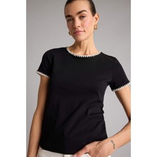 DeFacto Regular Fit Bisiklet Yaka Ribana Kısa Kollu Tişört F9831AX26SM