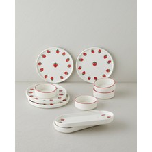 English Home Berry Seramik Kahvaltı Takımı 10 Parça 4 Kişilik Pembe