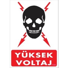 Yüksek Voltaj Uyarı Levhası 25X35 KOD:1100