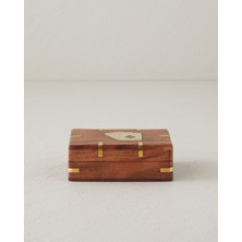 English Home Card Box Dekoratif 12,5x8,5x2,5 cm Kahve