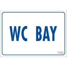 Wc Uyarı Levhası 17,5X25 KOD:1783