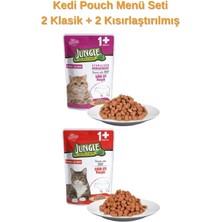 Jungle Pawleno Kedi Pouch Menü Seti 4 Parça