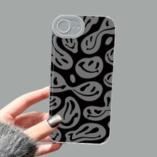 Ucuc iPhone 16E Kamera Korumalı Anti-Darbe Estetik Baskı Desenli Şeffaf Silikon Kılıf