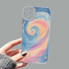 Ucuc iPhone 11 Kamera Korumalı Anti-Darbe Estetik Baskı Desenli Şeffaf Silikon Kılıf