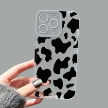 Ucuc iPhone 15 Pro Max Kamera Korumalı Anti-Darbe Estetik Baskı Desenli Şeffaf Silikon Kılıf